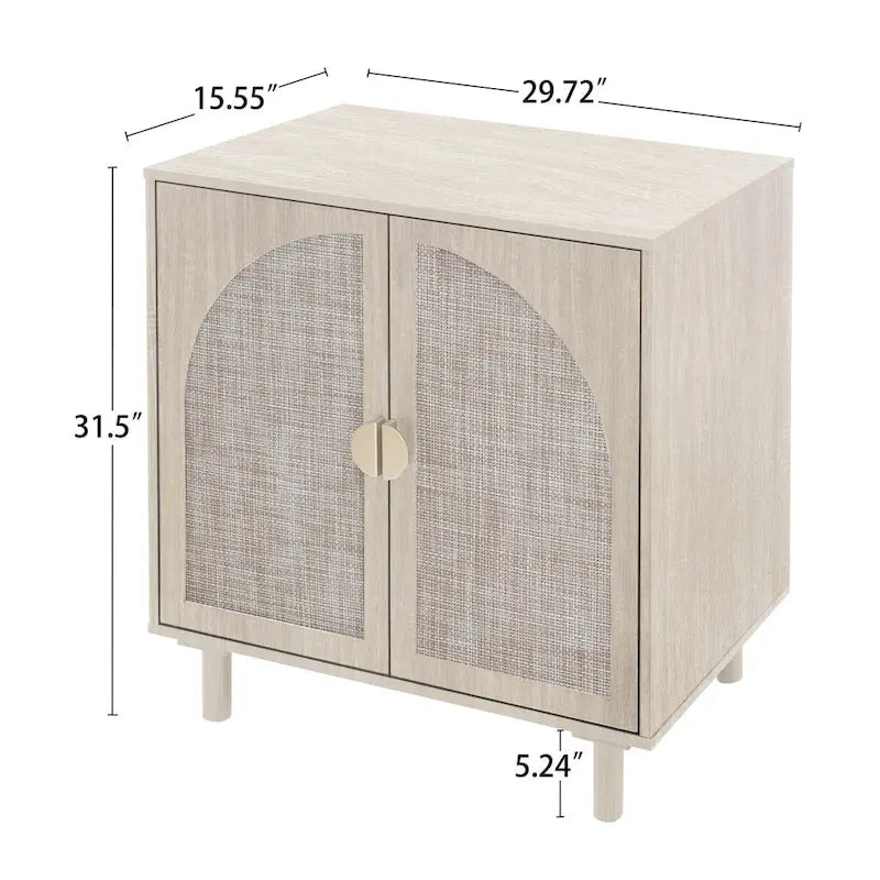 Organisateur de garde-manger en bois à 2 portes avec tablettes réglables, armoire de rangement pour chambre, salon, cuisine
