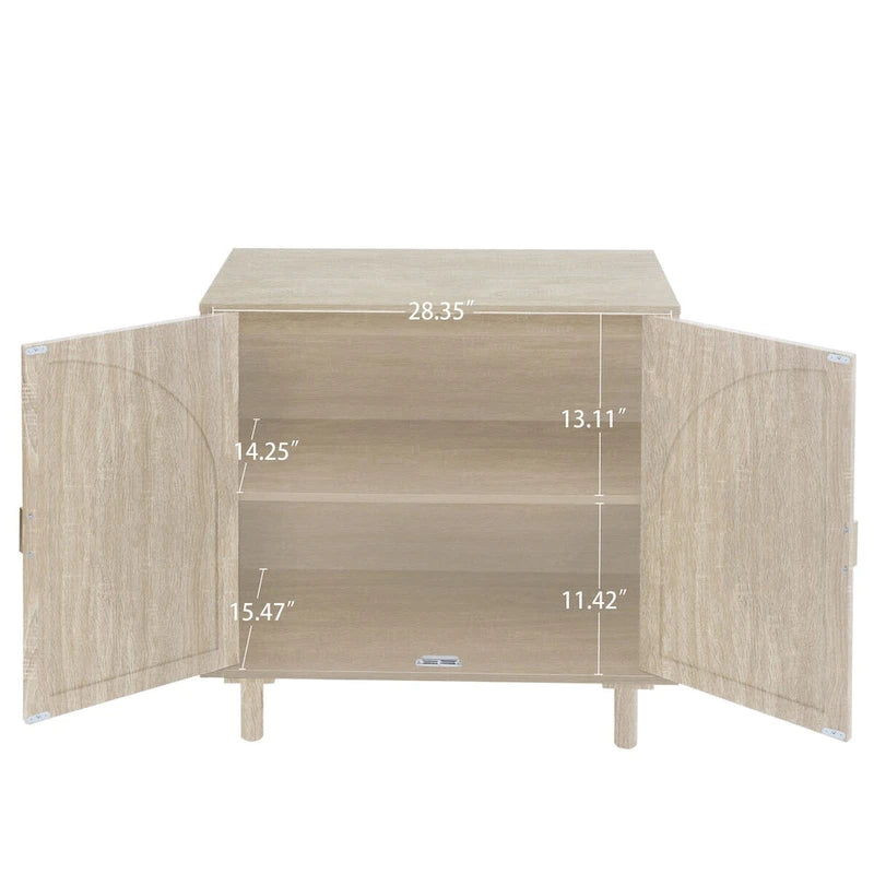 Organisateur de garde-manger en bois à 2 portes avec tablettes réglables, armoire de rangement pour chambre, salon, cuisine