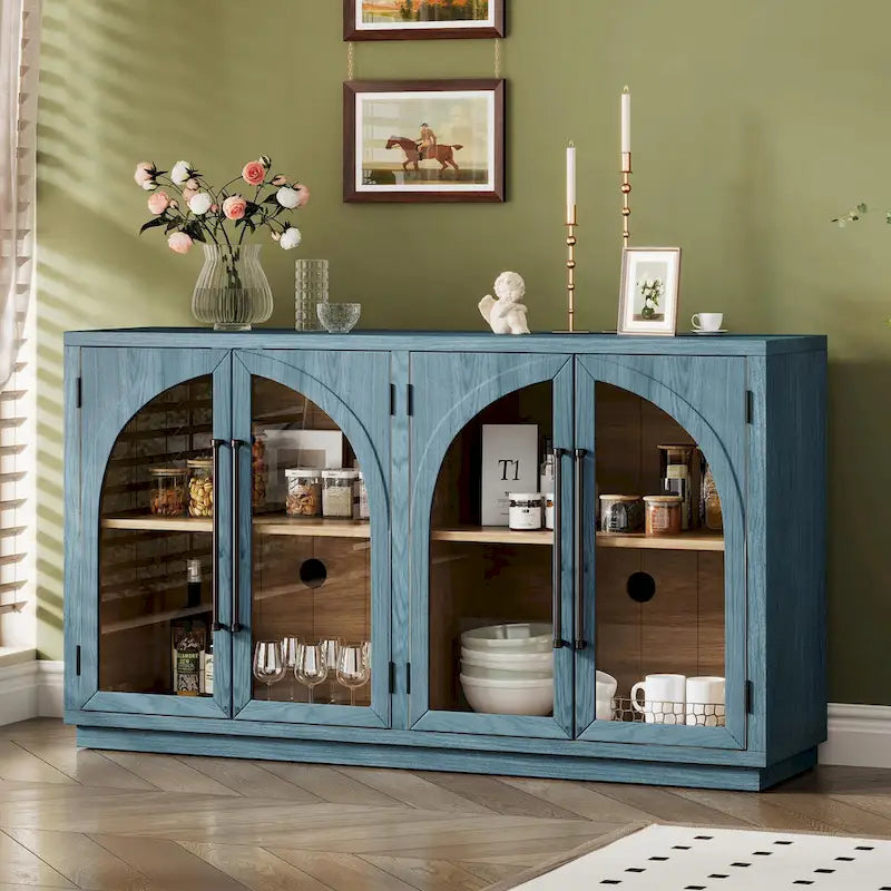 Bahut Rétro 4 Portes Grand Rangement