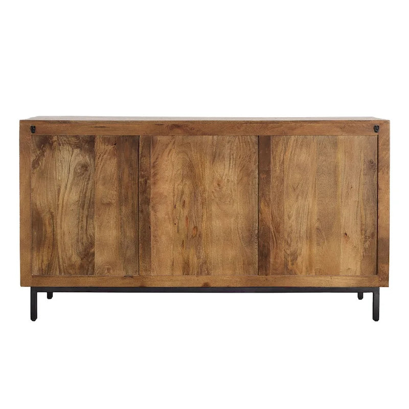 Bahut large Brantley de 160 cm avec 2 tiroirs, marron