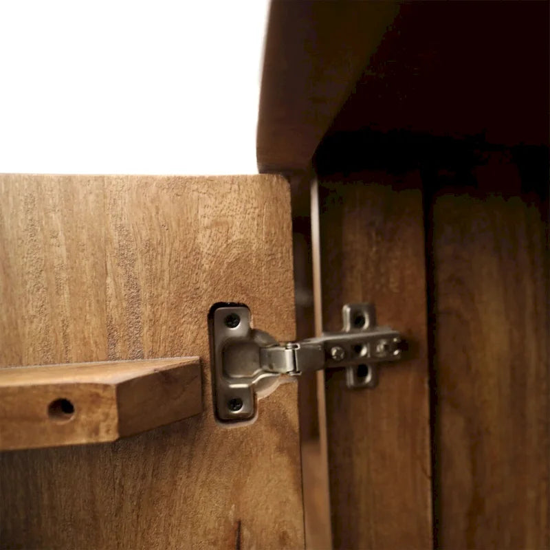 Bahut large Brantley de 160 cm avec 2 tiroirs, marron