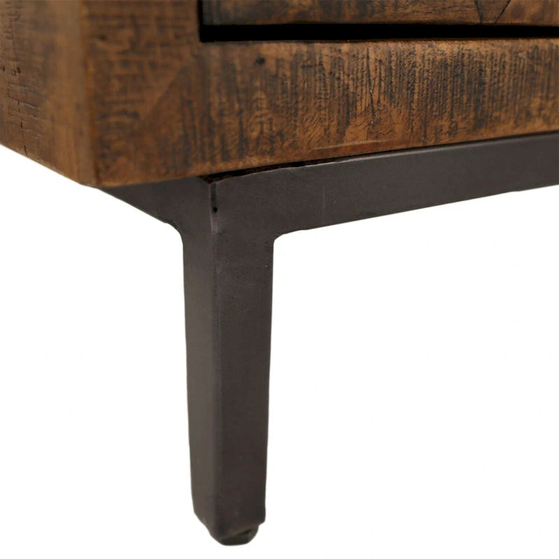 Bahut large Brantley de 160 cm avec 2 tiroirs, marron