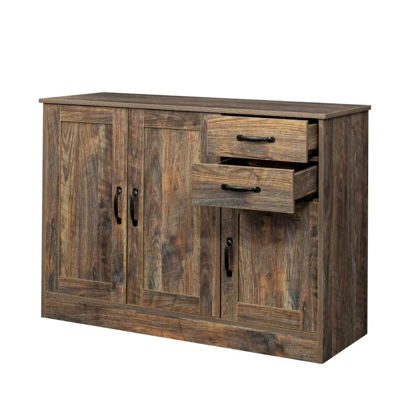 Buffets de style campagnard français, Armoires de rangement avec 2 séparateurs