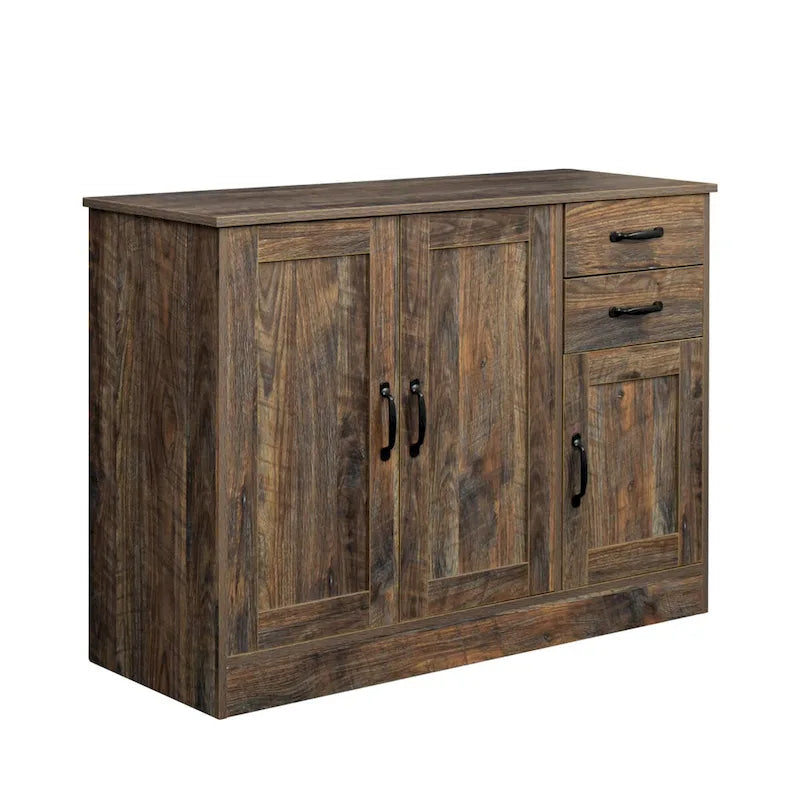 Buffets de style campagnard français, Armoires de rangement avec 2 séparateurs