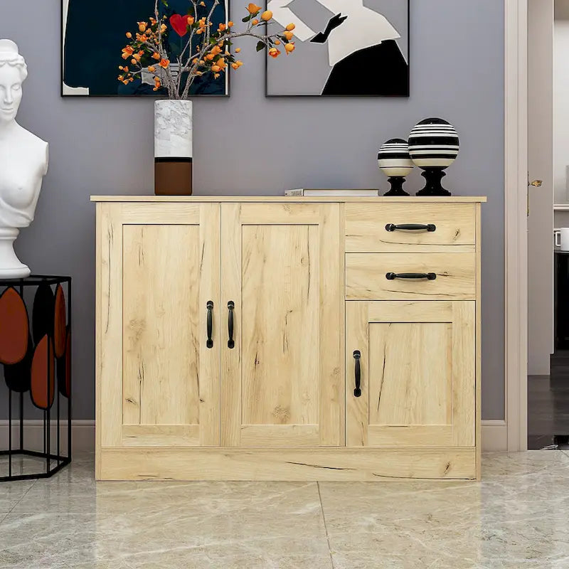 Buffets de style campagnard français, Armoires de rangement avec 2 séparateurs
