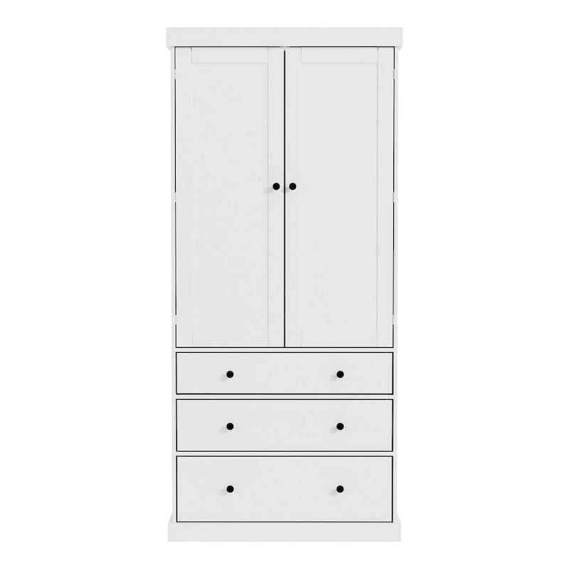 Meuble de cuisine de 77 pouces, placard de rangement haut autoportant avec 3 étagères réglables, 8 étagères de porte, 3 tiroirs pour la cuisine