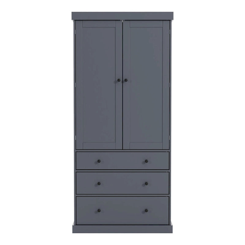 Meuble de cuisine de 77 pouces, placard de rangement haut autoportant avec 3 étagères réglables, 8 étagères de porte, 3 tiroirs pour la cuisine