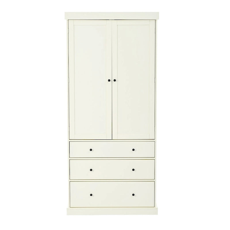 Meuble de cuisine de 77 pouces, placard de rangement haut autoportant avec 3 étagères réglables, 8 étagères de porte, 3 tiroirs pour la cuisine