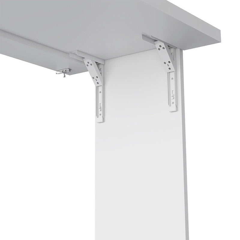 Table pliante Tacoma, sept étagères intérieures, finition blanche, haute qualité et durable