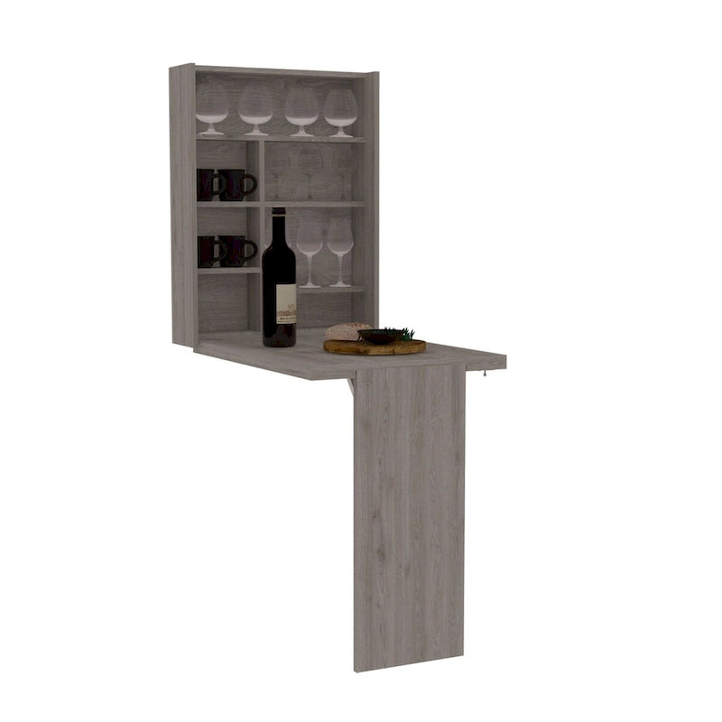 Table pliante Tacoma, sept étagères intérieures, finition blanche, haute qualité et durable