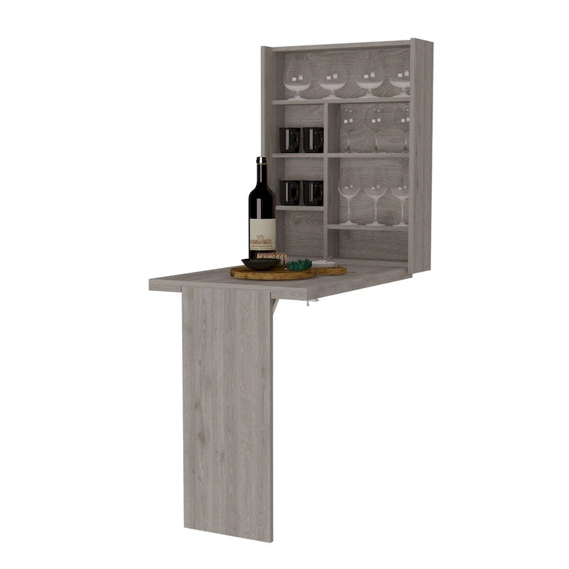 Table pliante Tacoma, sept étagères intérieures, finition blanche, haute qualité et durable