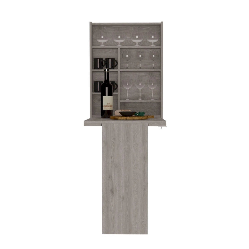 Table pliante Tacoma, sept étagères intérieures, finition blanche, haute qualité et durable