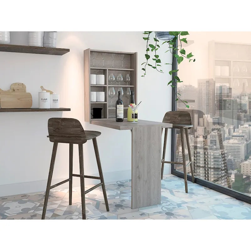 Table pliante Tacoma, sept étagères intérieures, finition blanche, haute qualité et durable