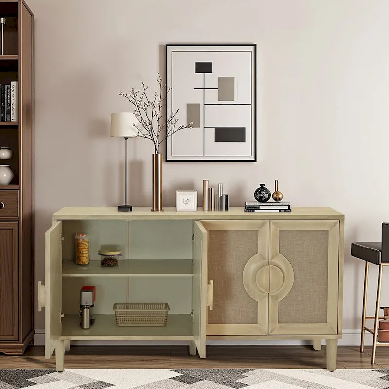 59.84Élégante armoire vintage à 4 portes