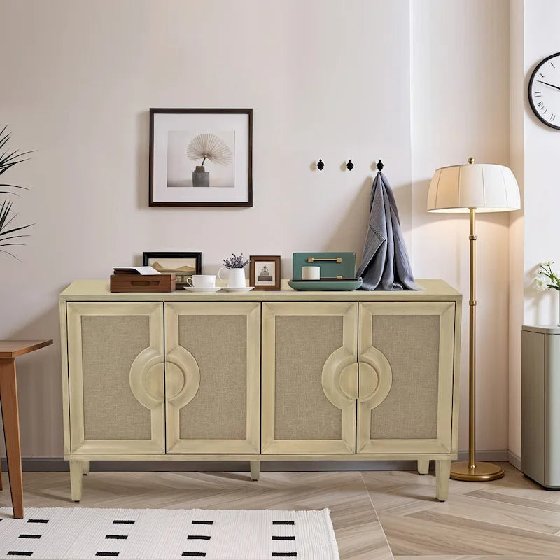 59.84Élégante armoire vintage à 4 portes