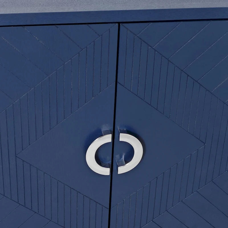 Armoire de rangement à 4 portes élégante et fonctionnelle avec pieds en pin