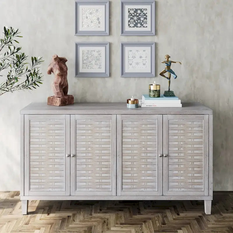 Meuble d'appoint 4 portes en bois buffet