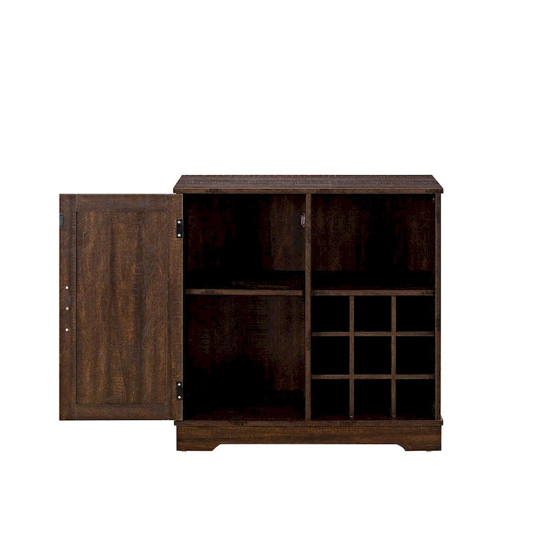 Meuble Bar Café, Armoire de Bar avec Casier à Vin, Buffet