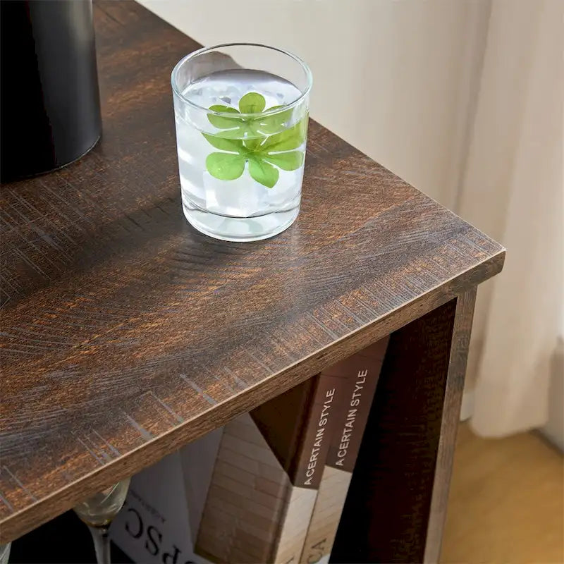 Meuble Bar Café, Armoire de Bar avec Casier à Vin, Buffet