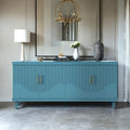 70.07Grand buffet à 4 portes, armoire de rangement moderne avec étagères réglables, buffet en bois