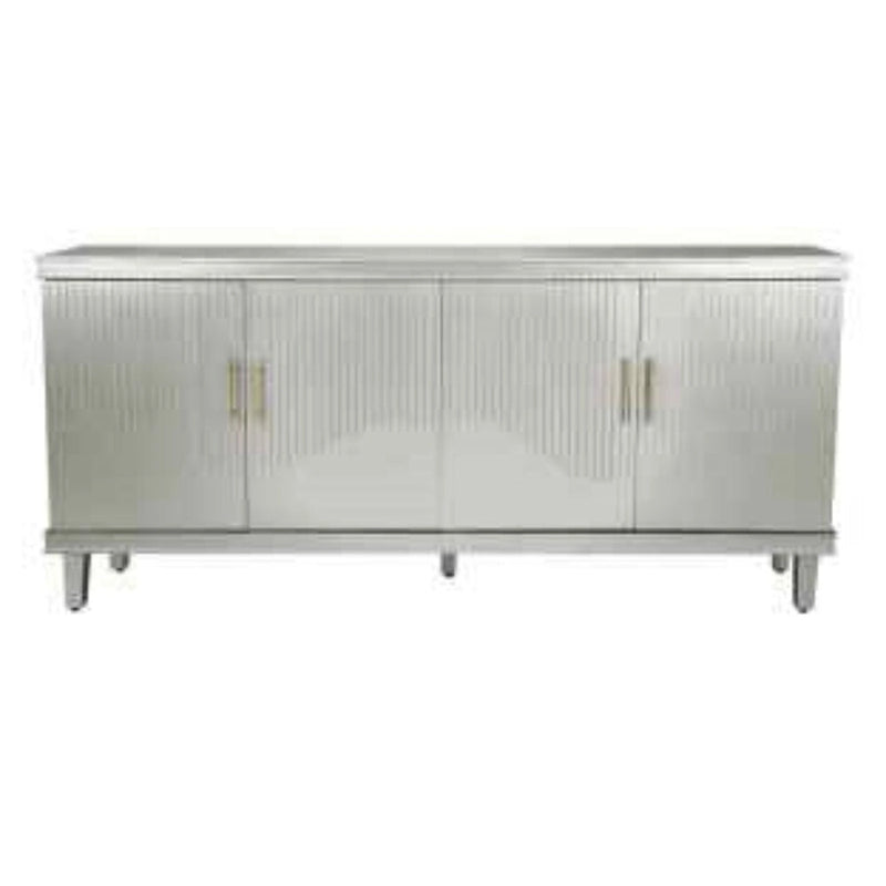 70.07Grand buffet à 4 portes, armoire de rangement moderne avec étagères réglables, buffet en bois
