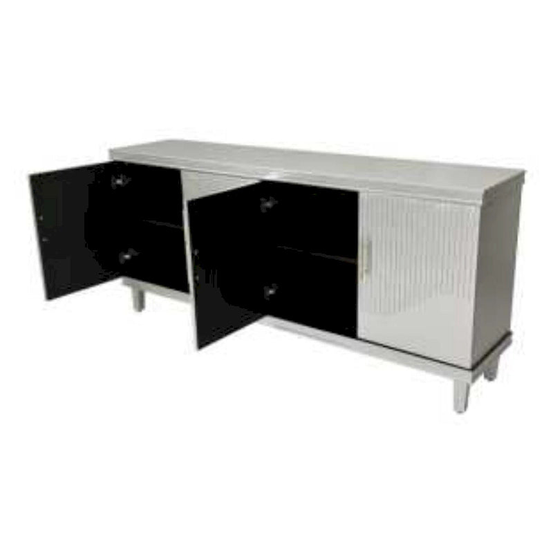 70.07Grand buffet à 4 portes, armoire de rangement moderne avec étagères réglables, buffet en bois