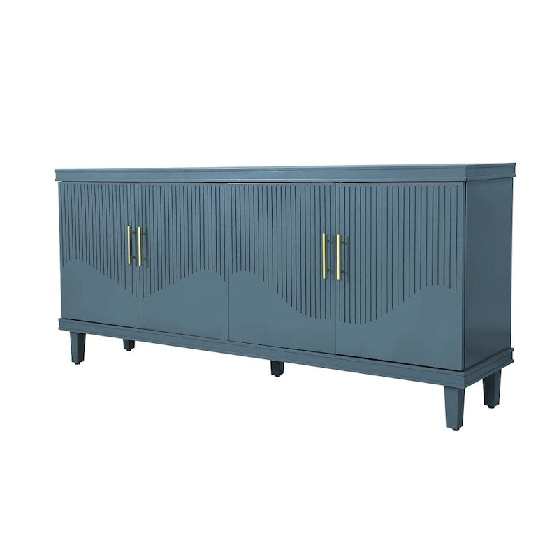 70.07Grand buffet à 4 portes, armoire de rangement moderne avec étagères réglables, buffet en bois