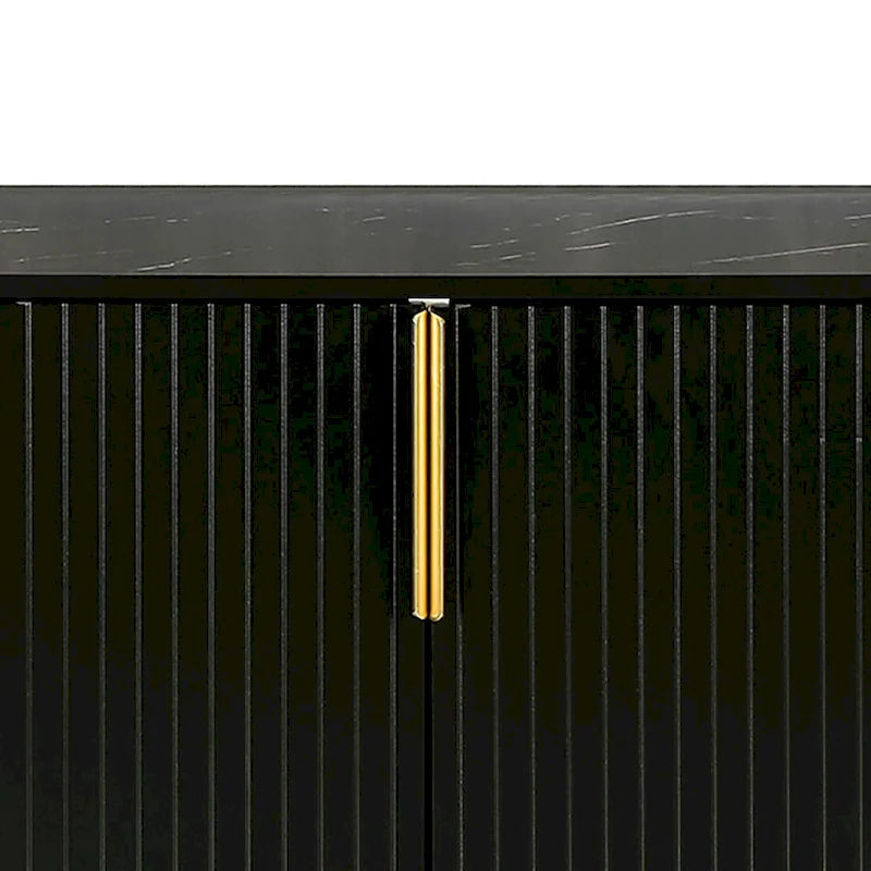 Buffet en bois moderne et élégant avec plateau autocollant imitation marbre