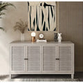 Meuble d'appoint 4 portes persiennes en bois buffet