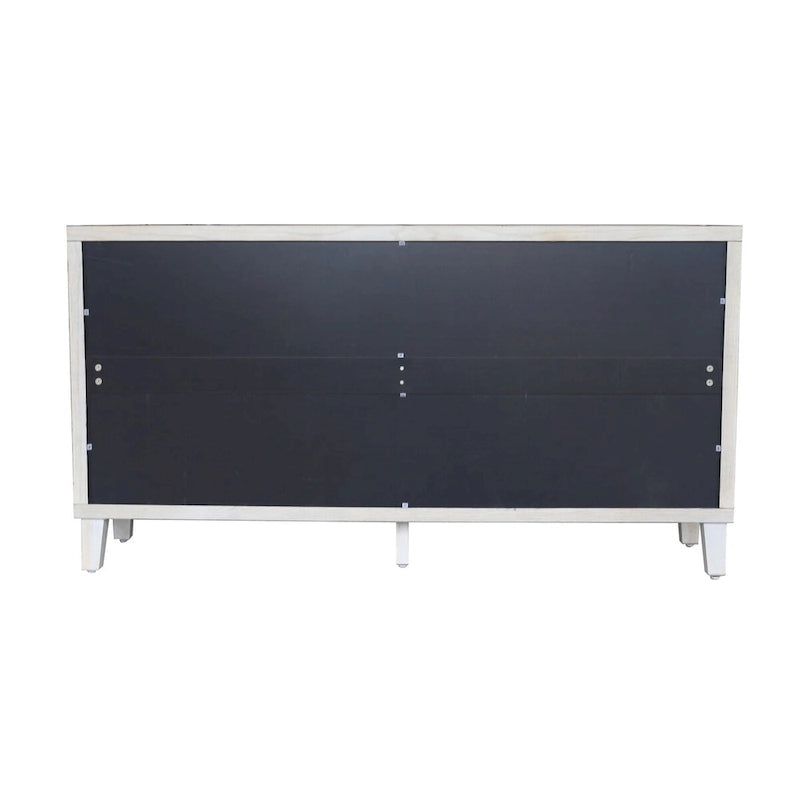 Meuble d'appoint 4 portes persiennes en bois buffet