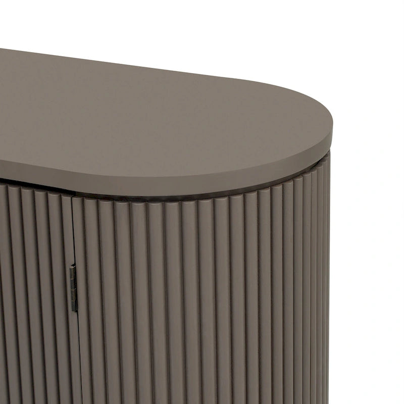 Meuble de rangement à rayures verticales de 63 po avec étagères réglables