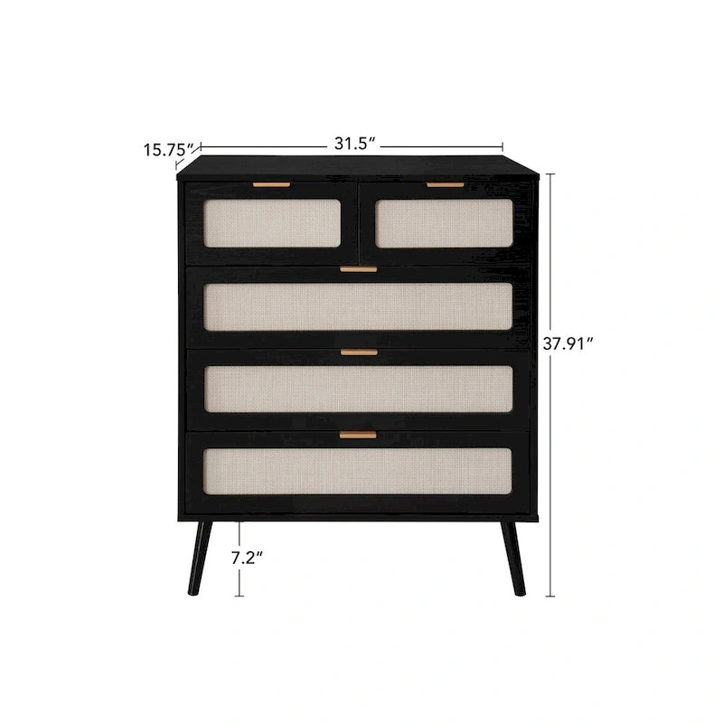 Meuble de rangement d'appoint 5 tiroirs