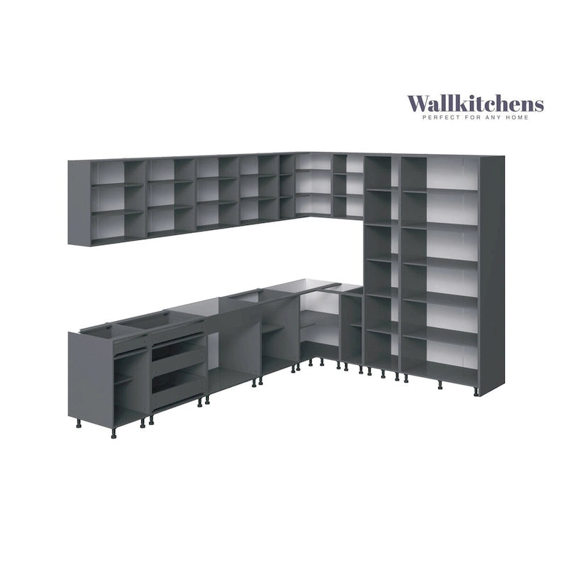Cuisine Collection Intemporelle Blanc Brillant Meuble Bas Taille 366cm Large - 144x102