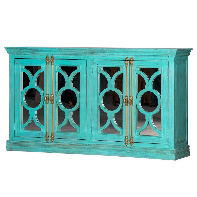 Bahut à Vaisselle Maadze 71 avec 4 Portes Vitrées