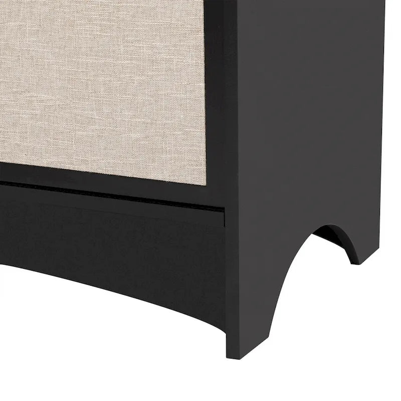 Meuble de rangement au design incurvé avec étagères réglables pour salons