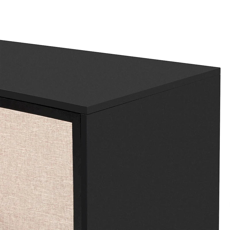 Meuble de rangement au design incurvé avec étagères réglables pour salons
