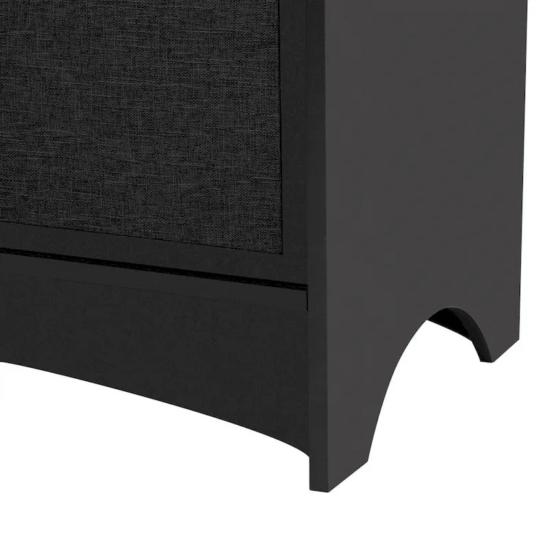 Meuble de rangement au design incurvé avec étagères réglables pour salons