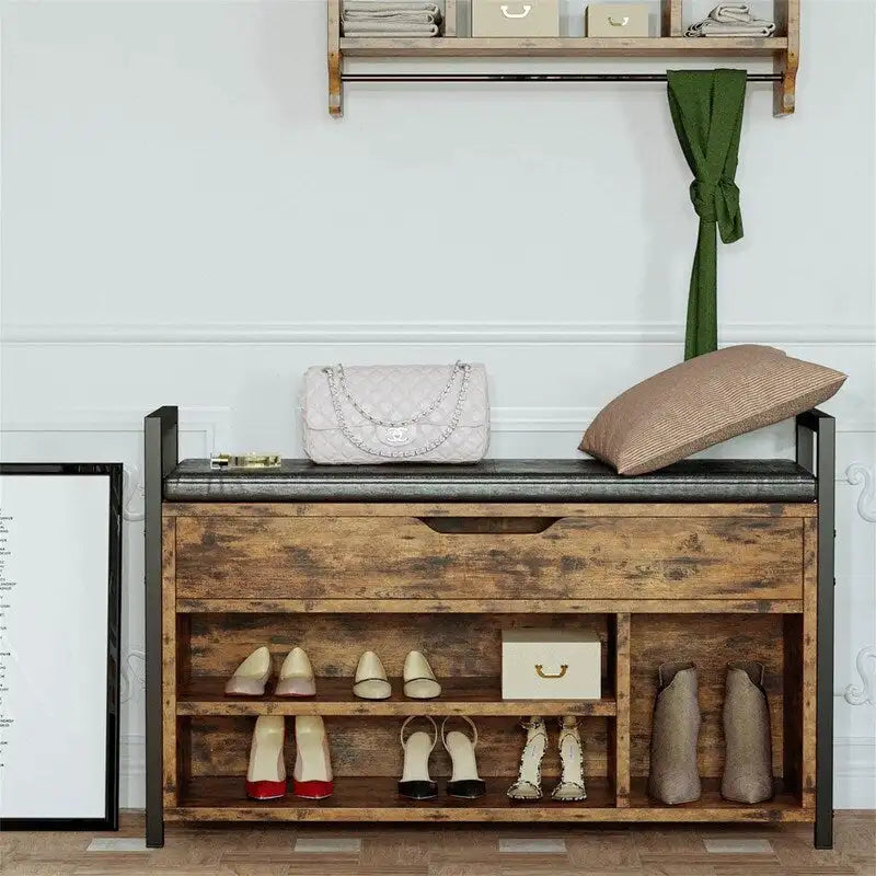 Banc de rangement pour chaussures - 11,8P x 35,4L x 24,4H