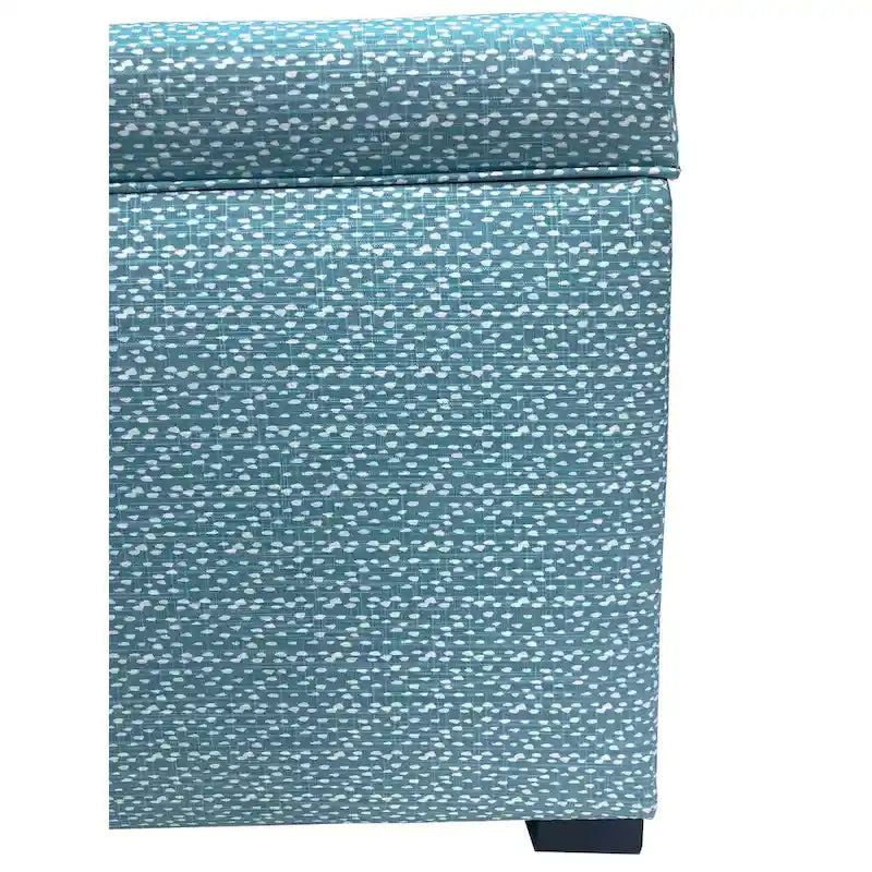 Banc de rangement capitonné de style transitionnel pour salon