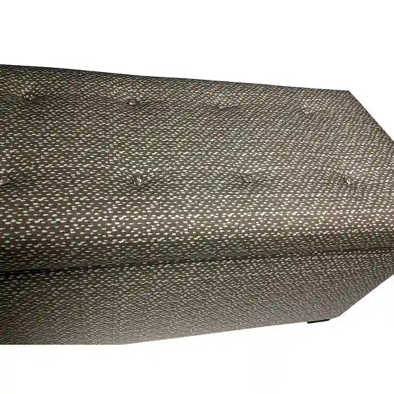 Banc de rangement capitonné de style transitionnel pour salon