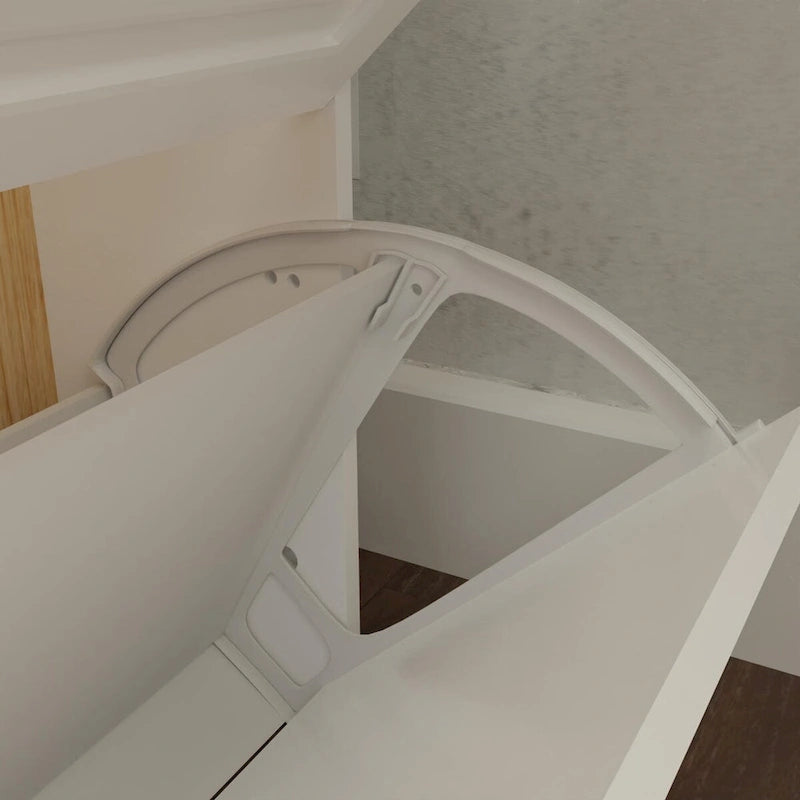 Nouveau meuble à chaussures 3 portes 2 tiroirs avec cintre, porte en PVC moulée, grand espace de rangement