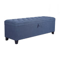 Banc de rangement ottoman extra long de 140 cm avec coffre de rangement à couvercle rabattable et assise rembourrée pour entrée et pied de lit