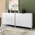 Meuble d'appoint Bogardus de Manhattan Comfort, style moderne du milieu du siècle, lot de 2
