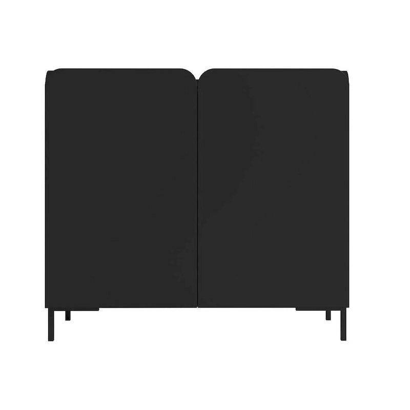 Meuble d'appoint Bogardus de Manhattan Comfort, style moderne du milieu du siècle, lot de 2