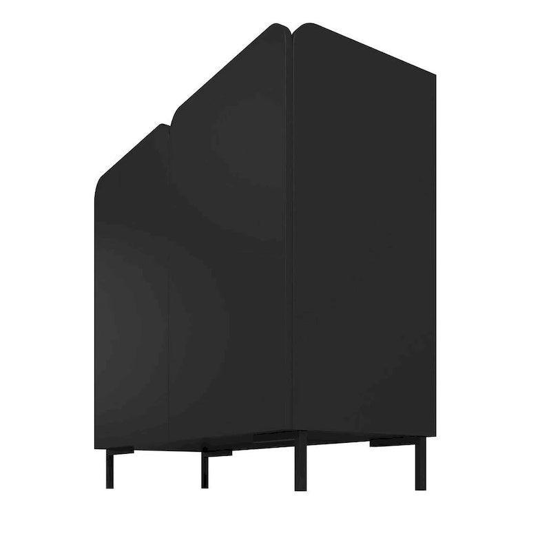 Meuble d'appoint Bogardus de Manhattan Comfort, style moderne du milieu du siècle, lot de 2