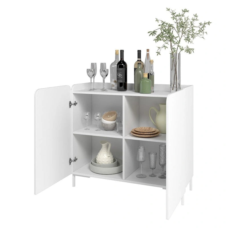 Meuble d'appoint Bogardus de Manhattan Comfort, style moderne du milieu du siècle, lot de 2