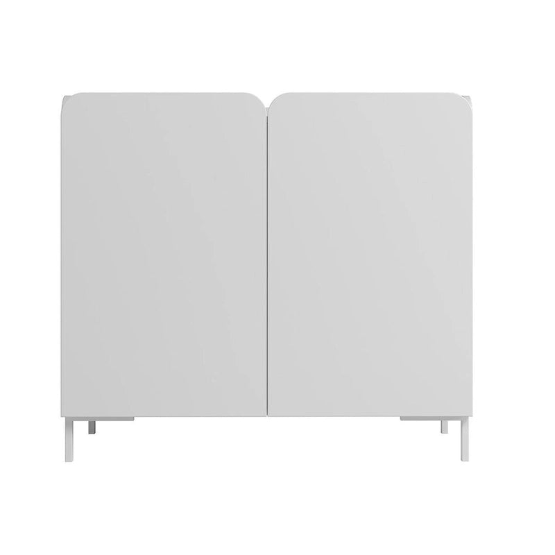Meuble d'appoint Bogardus de Manhattan Comfort, style moderne du milieu du siècle, lot de 2
