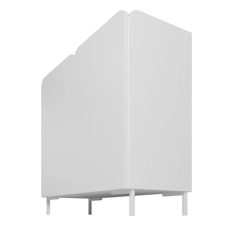 Meuble d'appoint Bogardus de Manhattan Comfort, style moderne du milieu du siècle, lot de 2