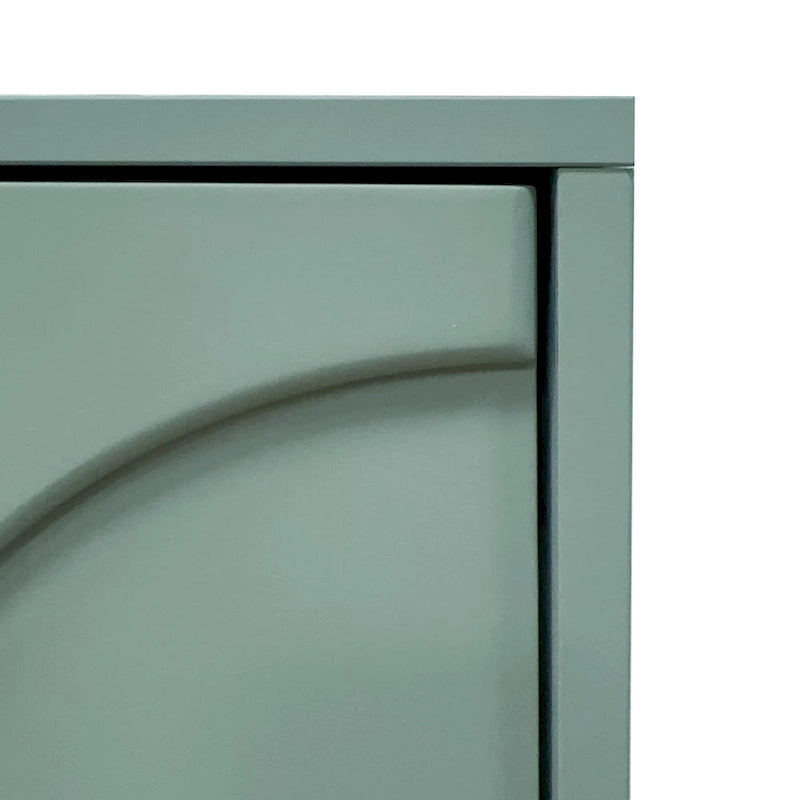 Meuble d'appoint – Buffet/Bahut en bois laqué avec 4 portes vitrées – Armoire de rangement pour salon