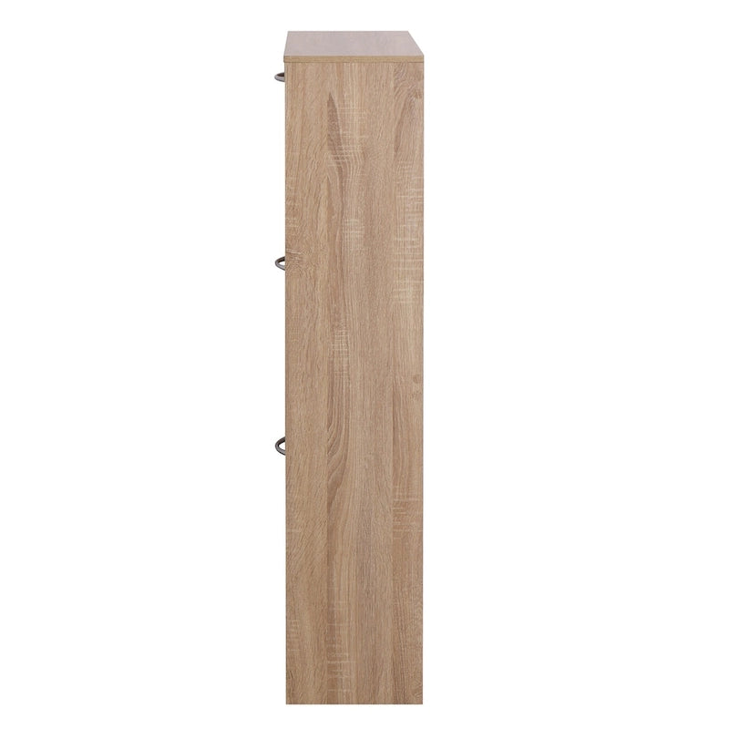 Meuble à chaussures 3 tiroirs, Organisateur de rangement pour chaussures en bois à 3 niveaux pour l'entrée